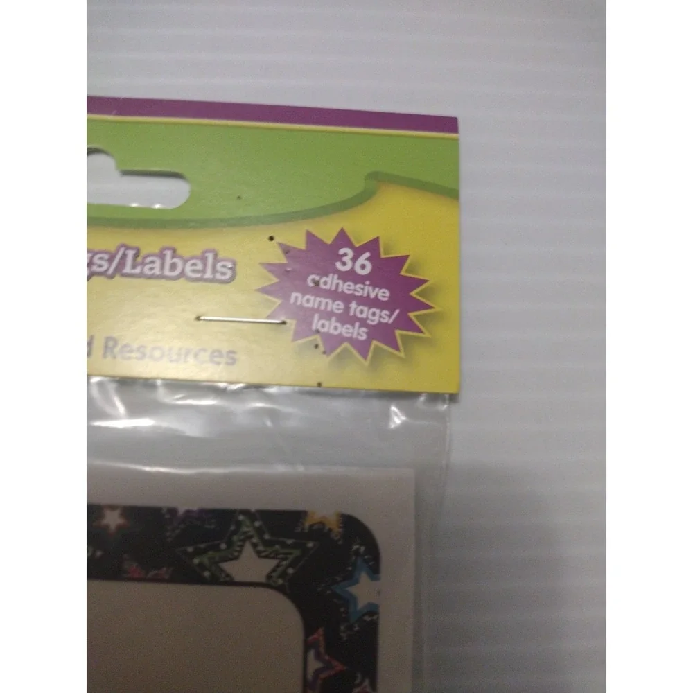 Teacher Created Resources Name‎ Tags Labels Stars Border 36 Adhesive Tags